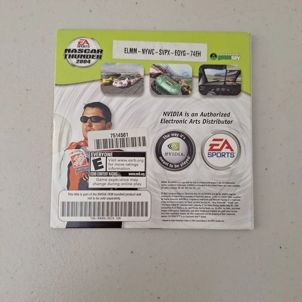 Nascar Thunder 2004 PC Computer Game EA Sports NIVIDIA OEM Bundle Version
